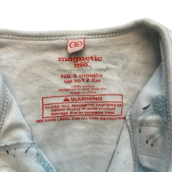 Magnetic Me 2pc Set Newborn - 0-3 Months‎ Giraffe Sleeper Pants Boys One Piece - Picture 5 of 5